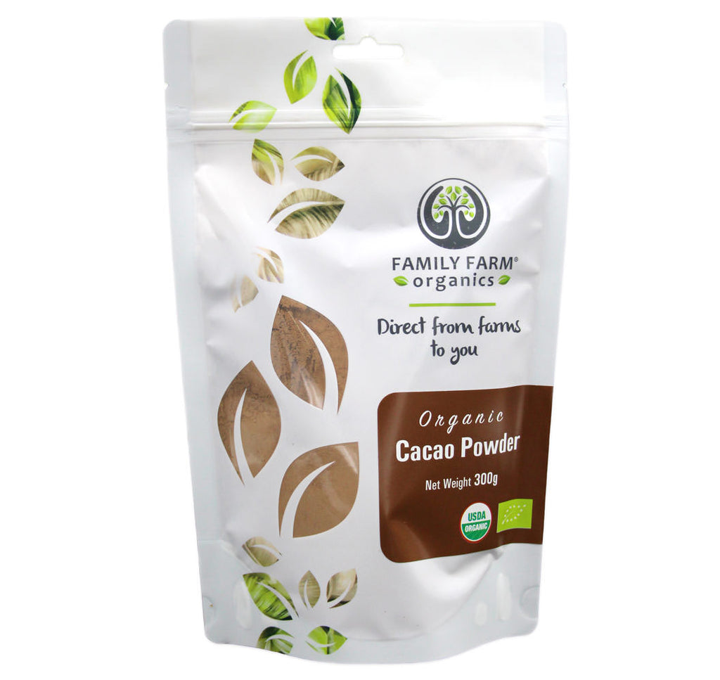 Organic Cacao Powder, Family Farm Organics (300g) - Hu Organics