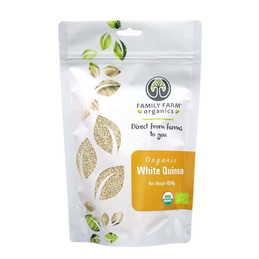 Organic White Quinoa, Family Farm Organics (454g) - Hu Organics