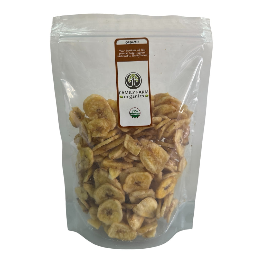 Organic Banana Chips, Family Farm Organics (284g)