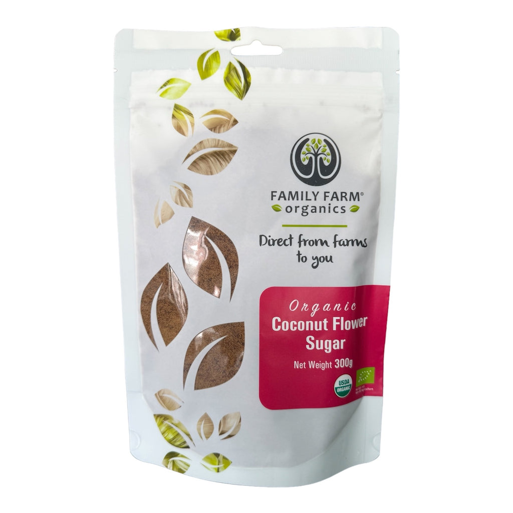 Organic Coconut Flower Sugar, Family Farm Organics (300g)