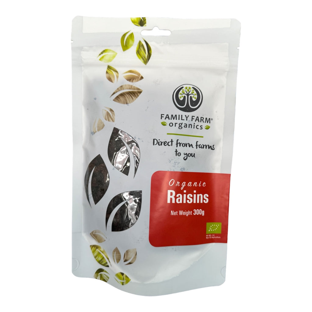 Organic Raisins, Family Farm Organics (300g)