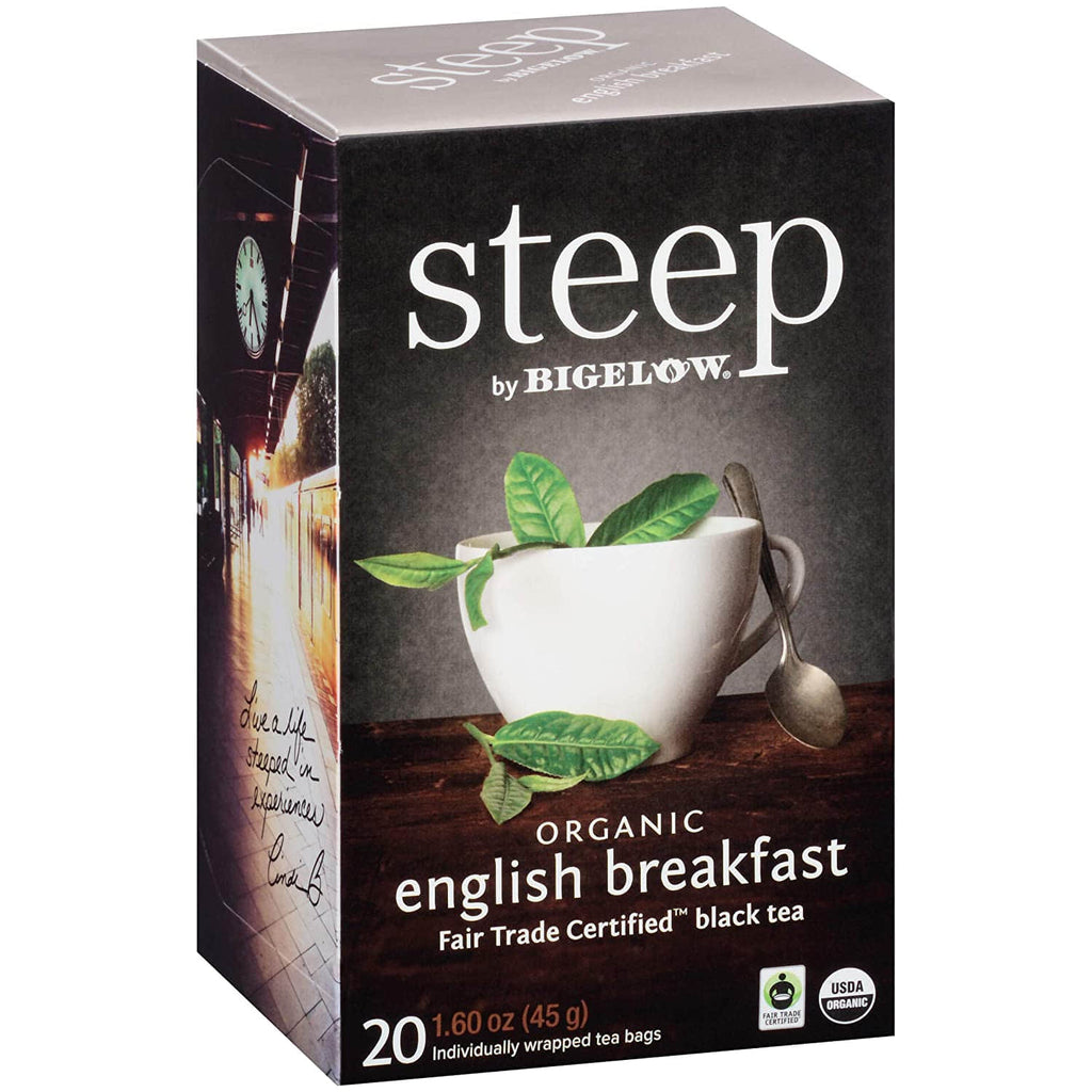 Steep By Bigelow, Organic English Breakfast Tea, 20 Tea Bags (45g)