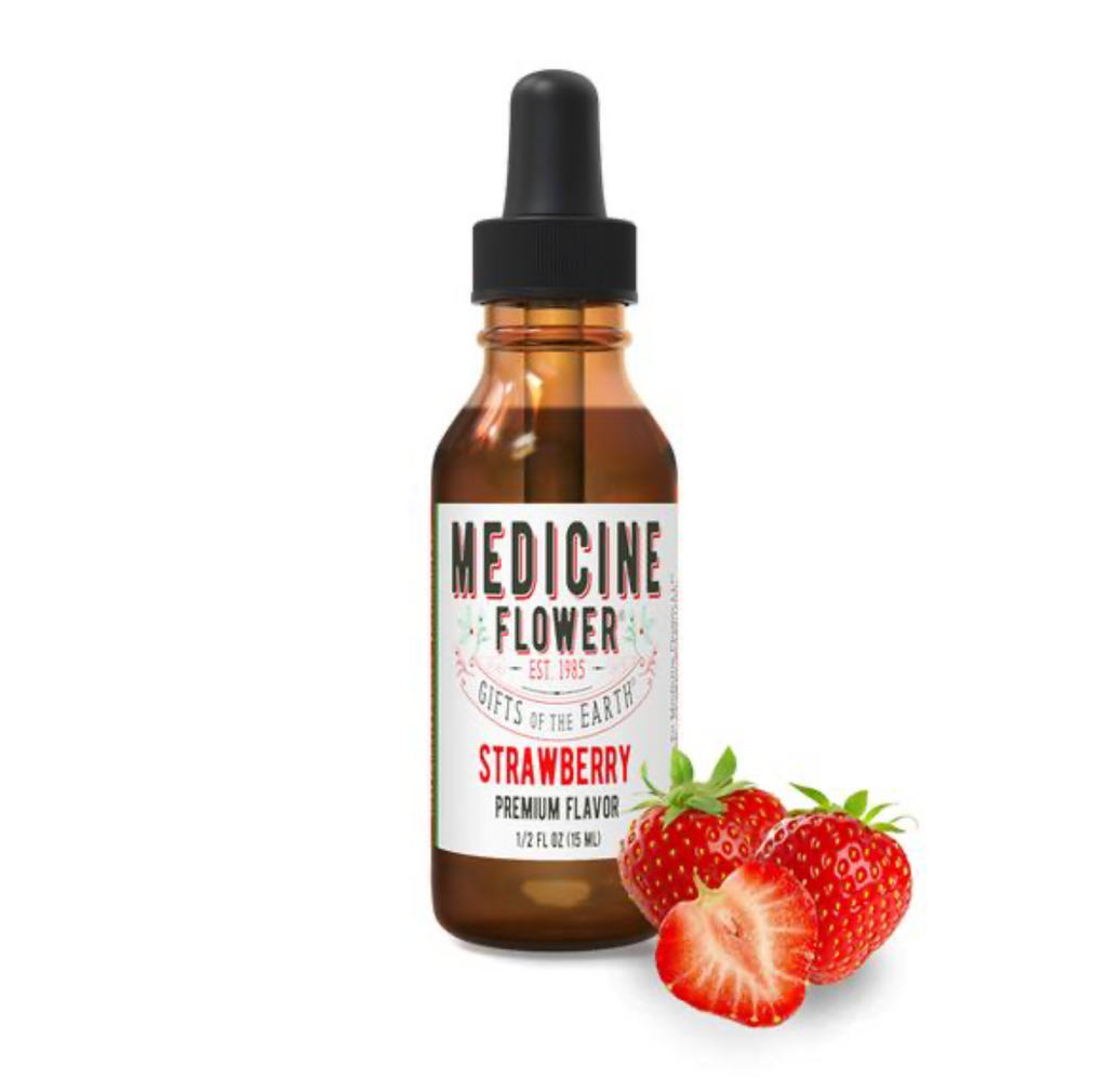 Copy of Medicine Flower, Strawberry Flavor Extract (30ml) - Hu Organics