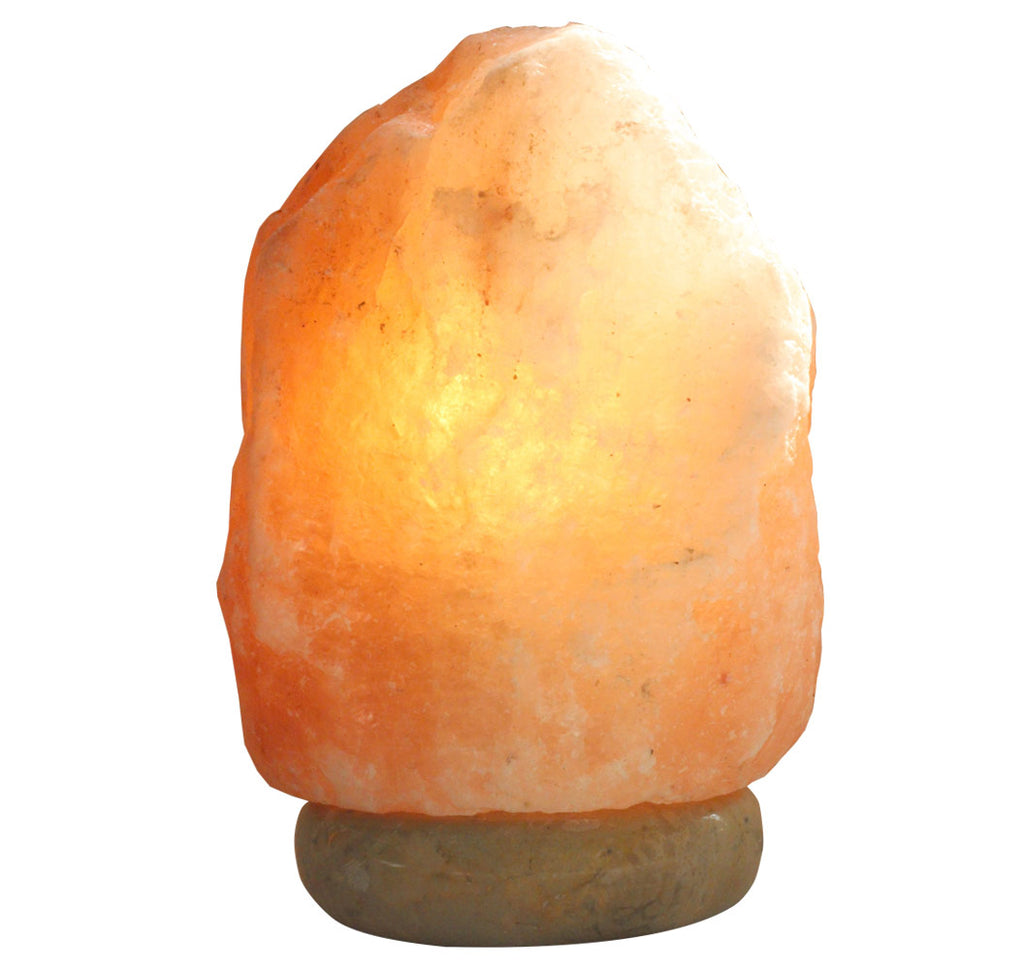 Himalayan Crystal Salt Lamp with Marble base, Family Farm Organics (Regular size 3 - 4 kg) - Hu Organics