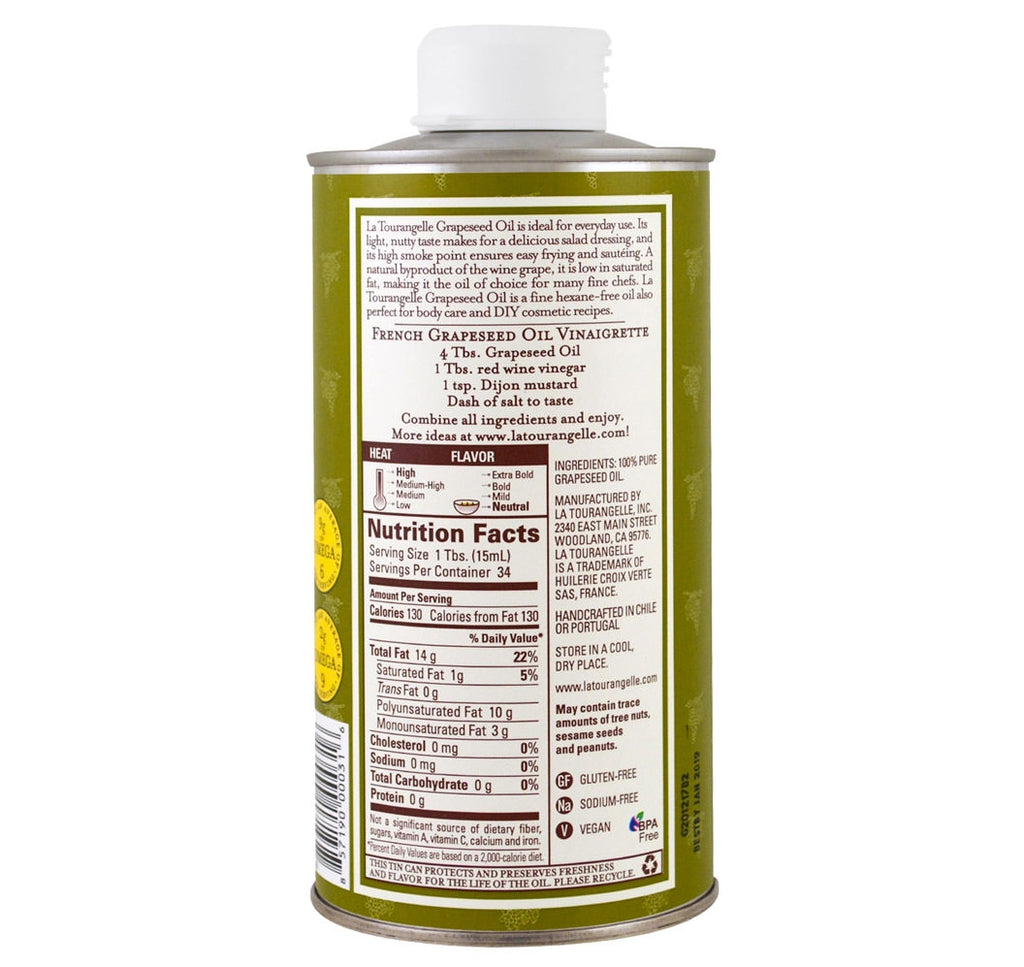 La Tourangelle, Grapeseed Oil (500 ml) - Hu Organics
